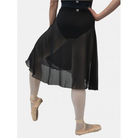 გრძელი შიფონის შემოსახვევი კაბა