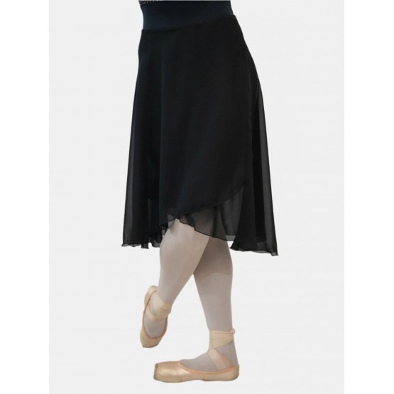 გრძელი შიფონის შემოსახვევი კაბა