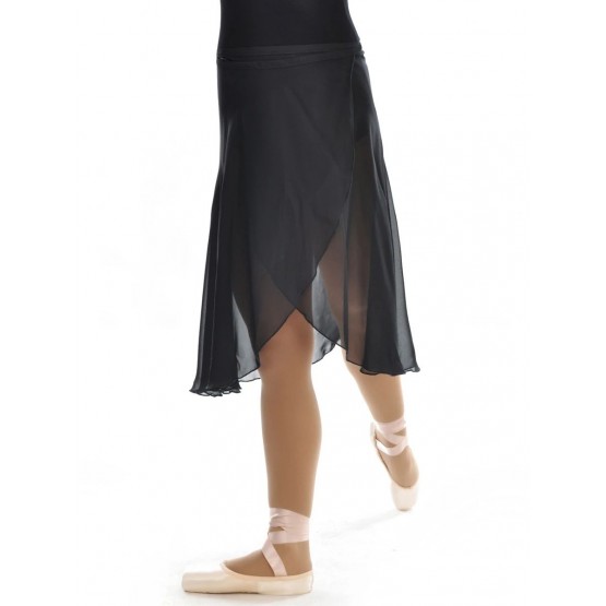 გრძელი შიფონის შემოსახვევი კაბა